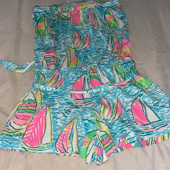 Lilly Pulitzer Ritz Romper in You Gotta Regatta - Picture 5 of 5